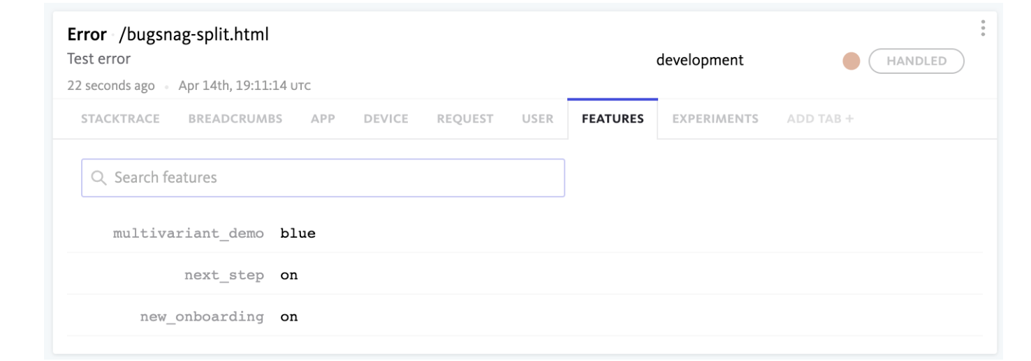 BugSnag Error