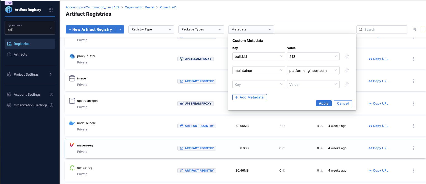 Metadata Search